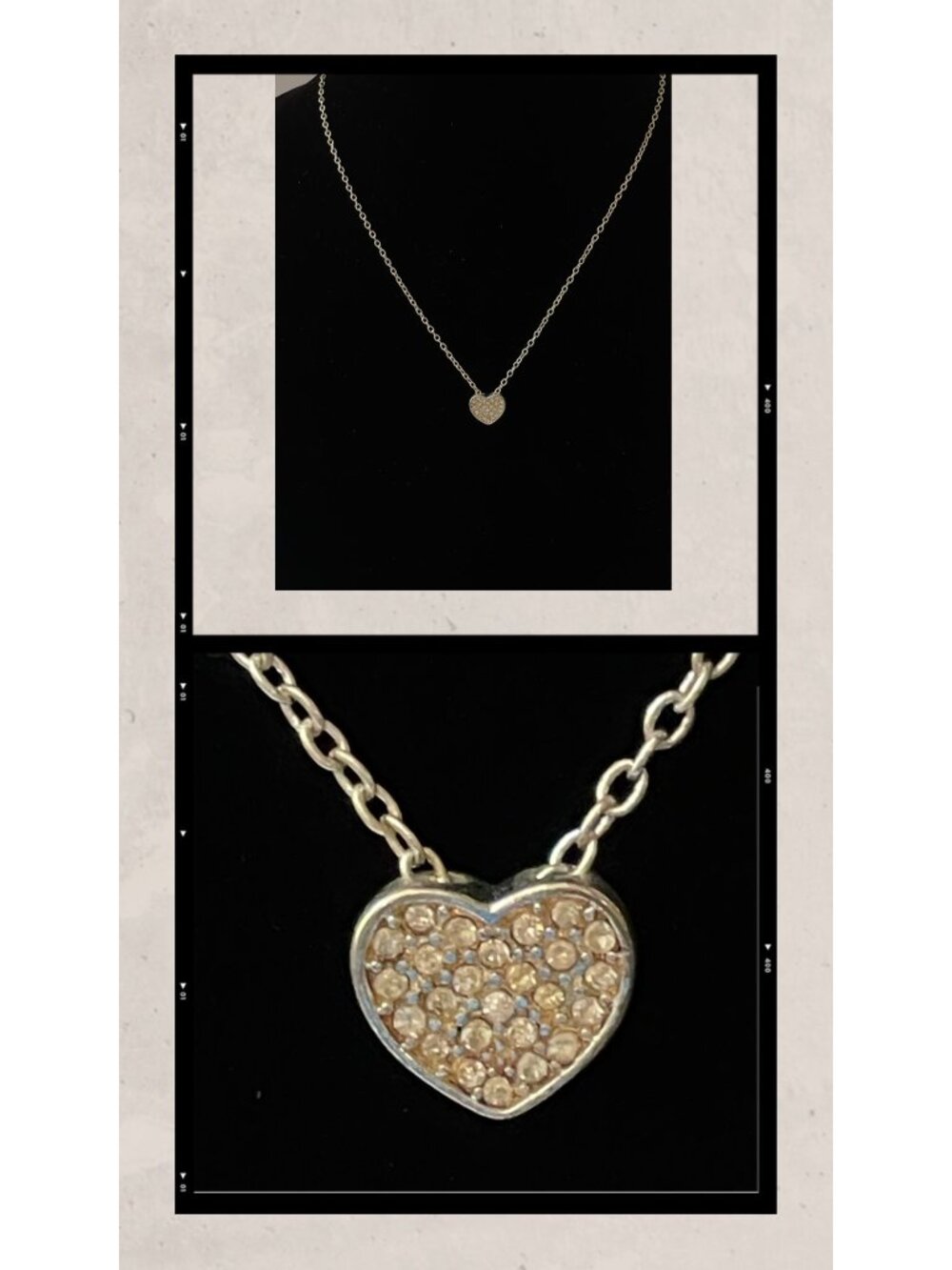 Limited Too Rhinestone Heart Pendant Necklace Vintage Y2K Deadstock NLM Girls